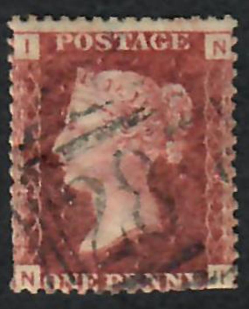 GREAT BRITAIN 1858 1d Red Plate 216 Letters INNI. - 70216 - Used image 0