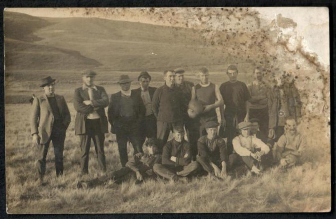 Real Photograph of Workers United Football Team. - 41483 - Postcard image 0