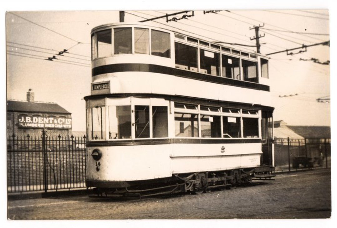 Real Photograph by tramspotter of Rotherham Corporation Tramways Car 14. - 242275 - Photograph image 0