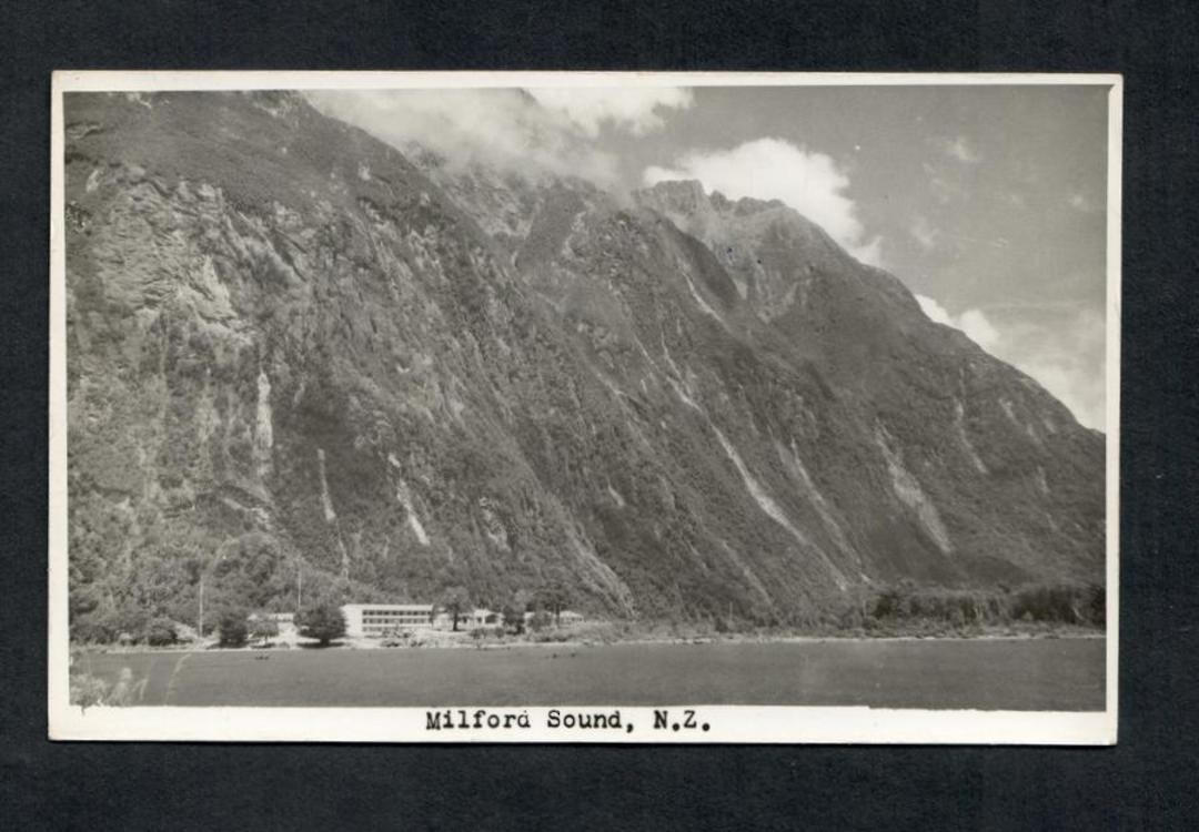Real Photograph by N S Seaward of Milford Sound. - 49895 - Postcard image 0