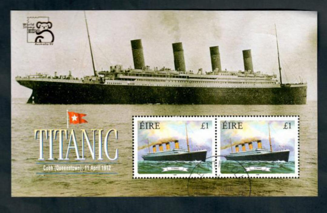 IRELAND 1999 Maritime Heritage. Miniature sheet overprinted for the Australia '99 International Stamp Exhibition. - 50200 - VFU image 0