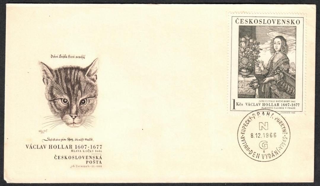 CZECHOSLOVAKIA 1966 Art. First series. Set of 5 on first day cover. - 131353 - FDC image 4