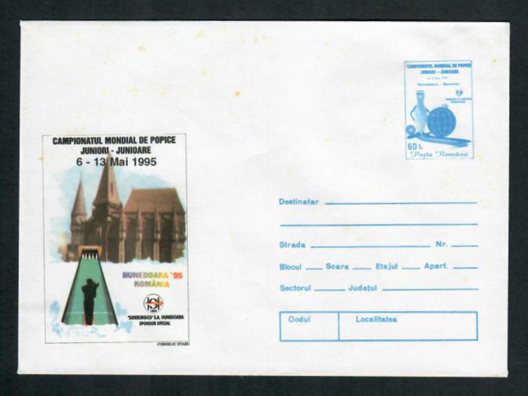 RUMANIA 1995 Postal Stationery. Theme INDOOR BOWLS. - 31302 - FDC image 0