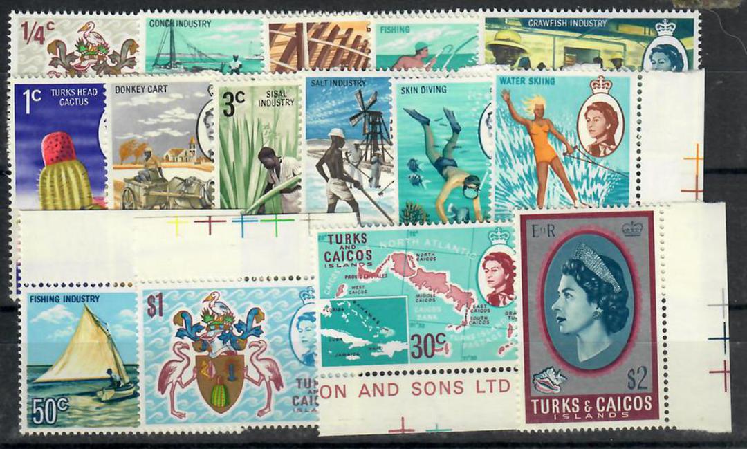 TURKS & CAICOS ISLANDS 1971 Decimal Definitives. Set of 14. - 23041 - UHM image 0