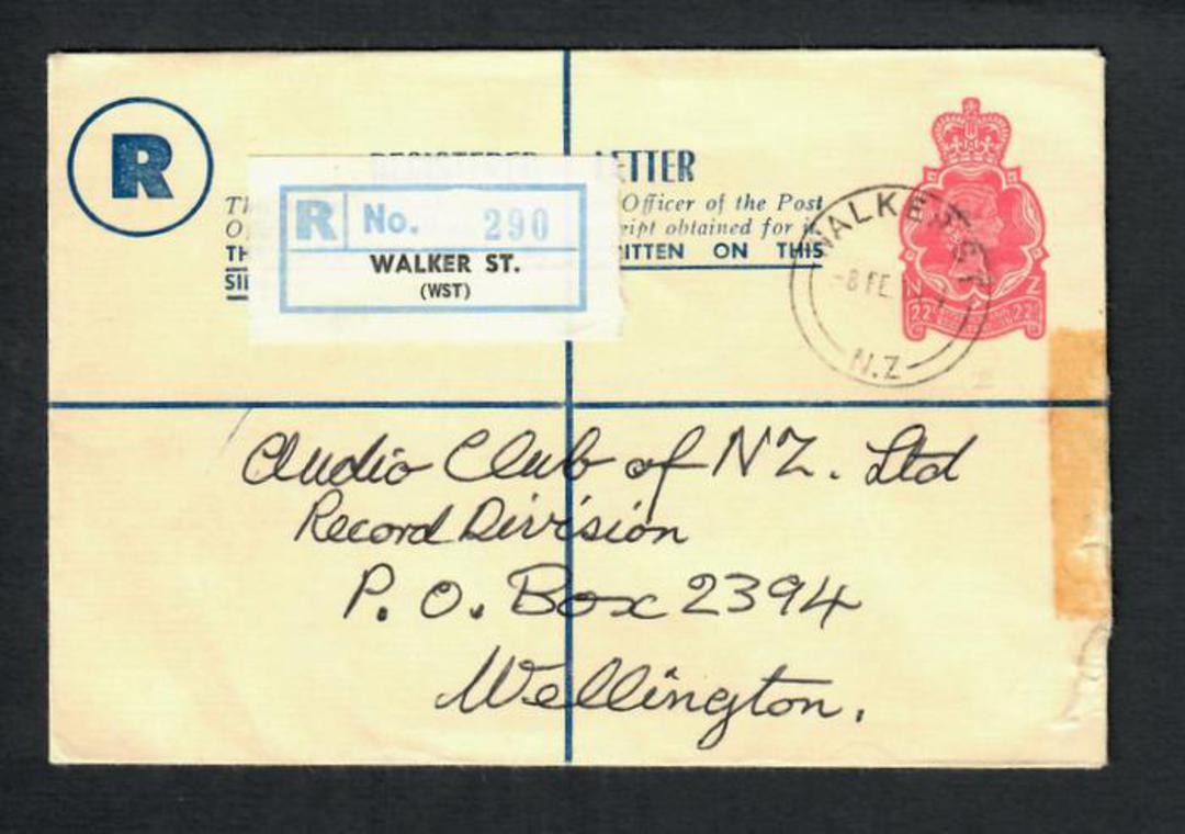 NEW ZEALAND Postmark Christchurch WAKER ST. J Class cancel on registered cover. - 31586 - Postmark image 0