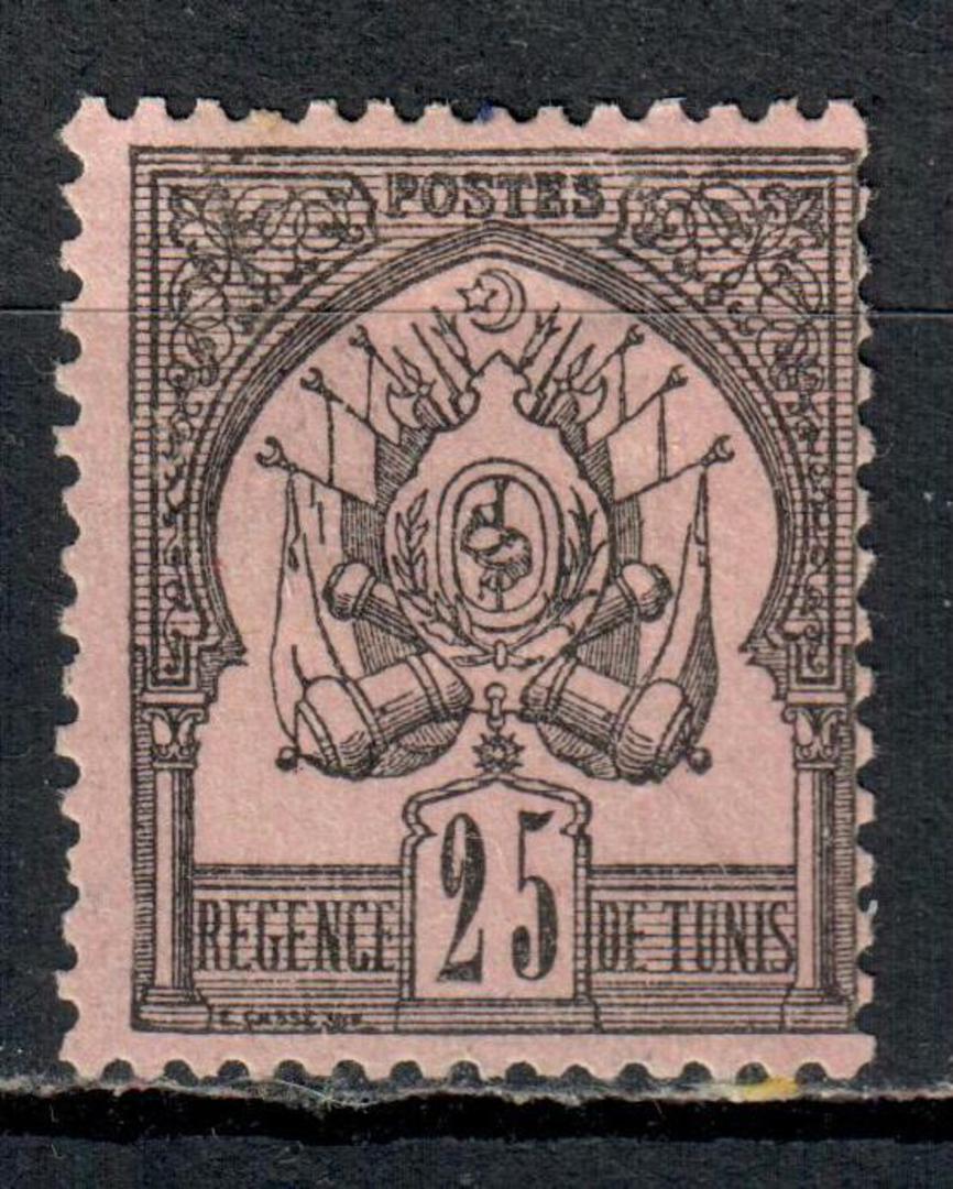 TUNISIA 1888 Definitive 25c Black on rose. - 75869 - Mint image 0