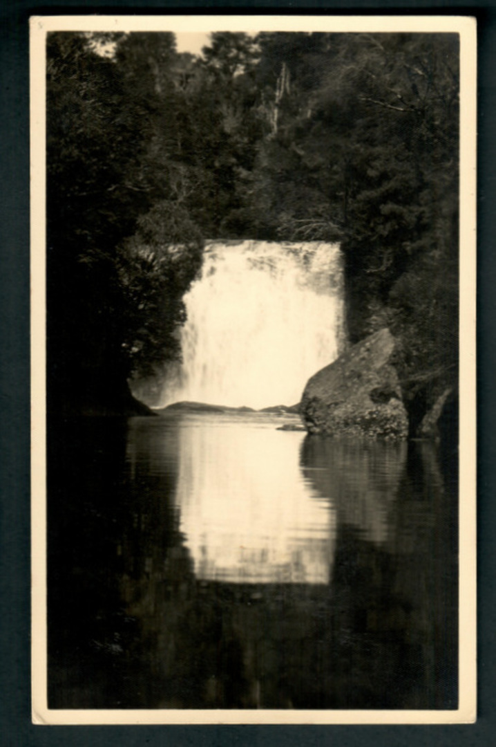 Postcard by K M Leonard of the Aniwanawa Falls Lake Waikaremoana. - 48163 - Postcard image 0