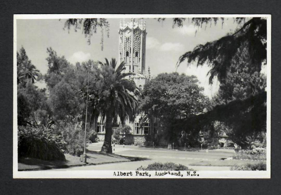 Real Photograph by N S Seaward of Albert Park Auckland. - 45461 - Postcard image 0