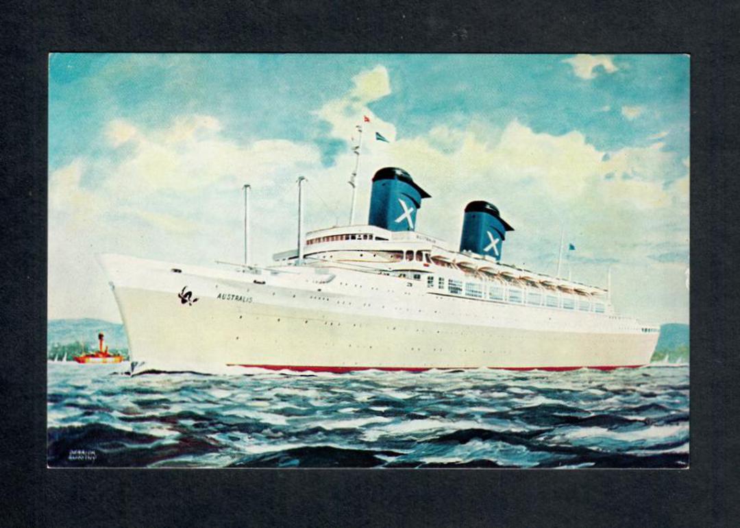 Coloured postcard of Chandris Lines S S Australis. - 40259 - Postcard image 0