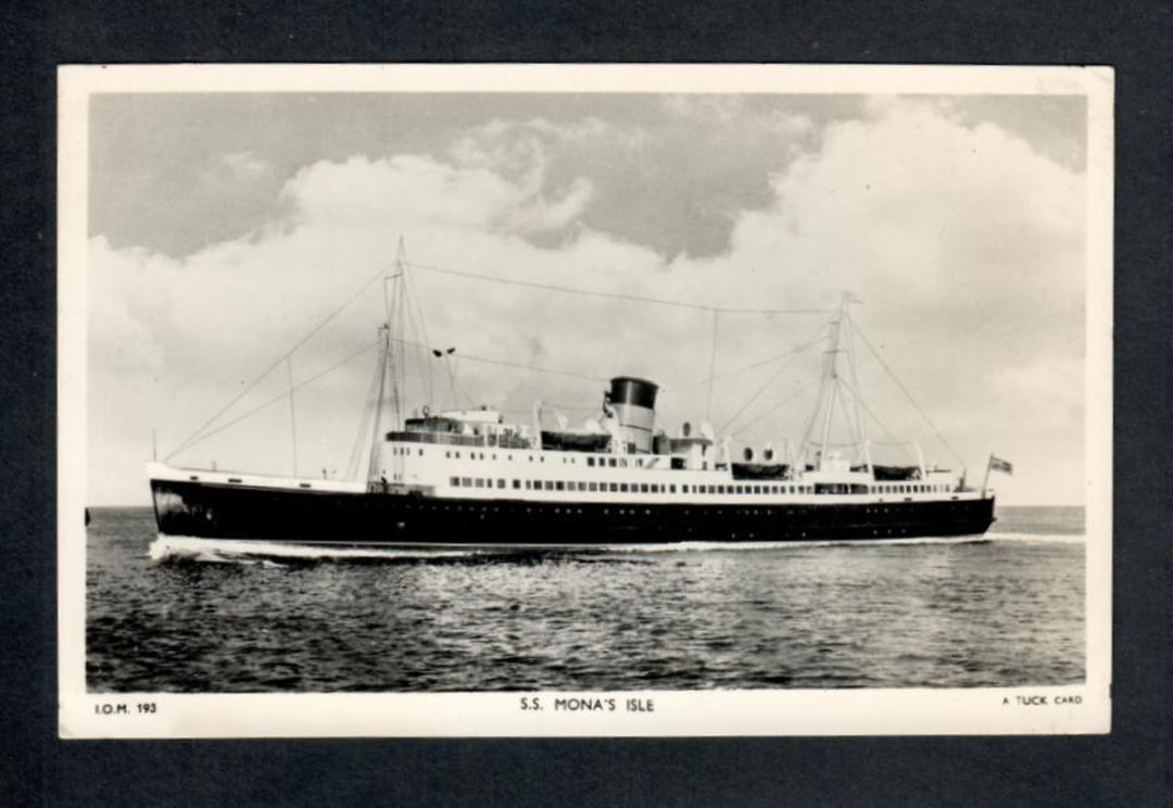 Real Photograph of S S Mona's Isle. From Ilse of Man to Fleetwood 6/8/1955. - 40235 - Postcard image 0