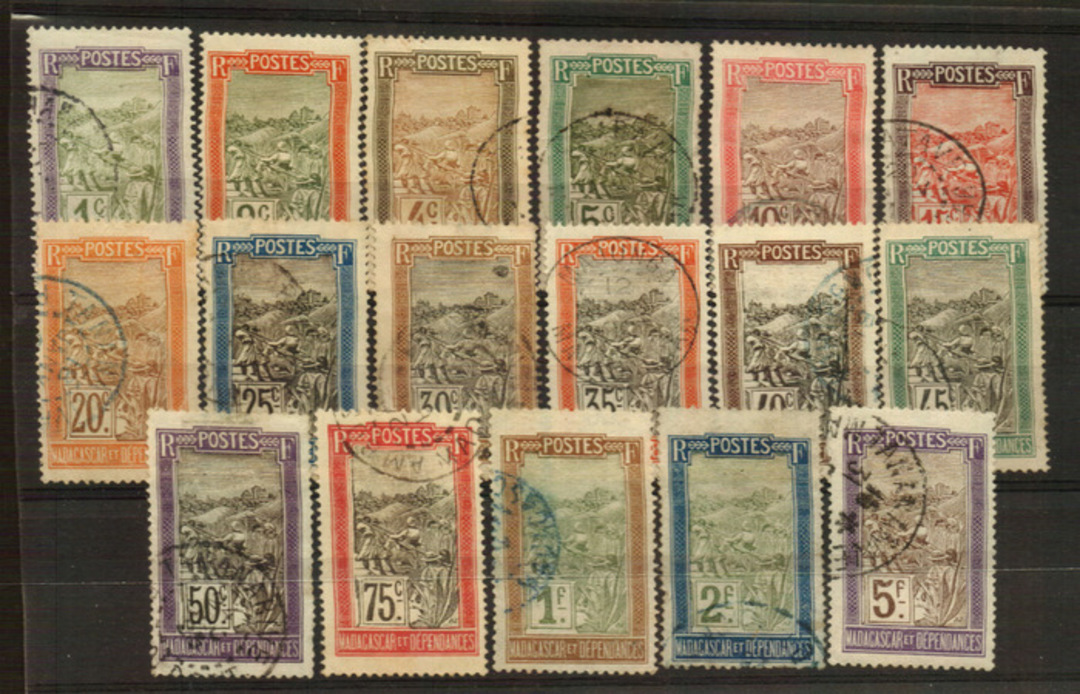 MADAGASCAR 1908 Definitives. Set of 17. All fine used exceot the 2c which is mint. - 23718 - FU image 0