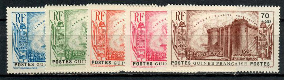 FRENCH GUINEA 1939 150th Anniversary of the French Revolution. Set of 5. - 84362 - Mint image 0