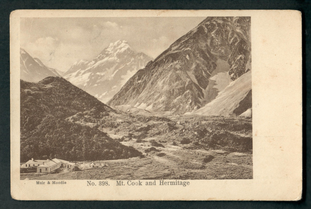 Early Undivided Postcard by Muir & Moodie of Mt Cook and Hermitage. - 48901 - Postcard image 0