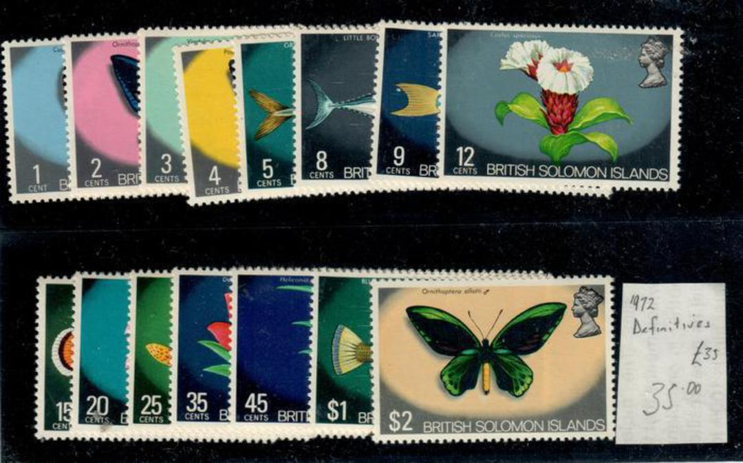 SOLOMON ISLANDS 1972 Definitives.  Set to the $2. - 20315 - VFU image 0