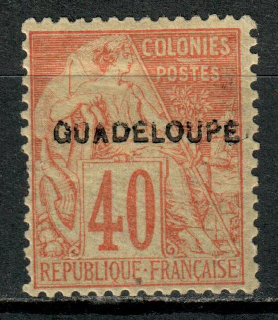 GUADELOUPE 1891 Definitive Surcharge on Type J of French Colonies (General Issues) 75c Rose-Carmine on rose. The surcharge is mi image 0