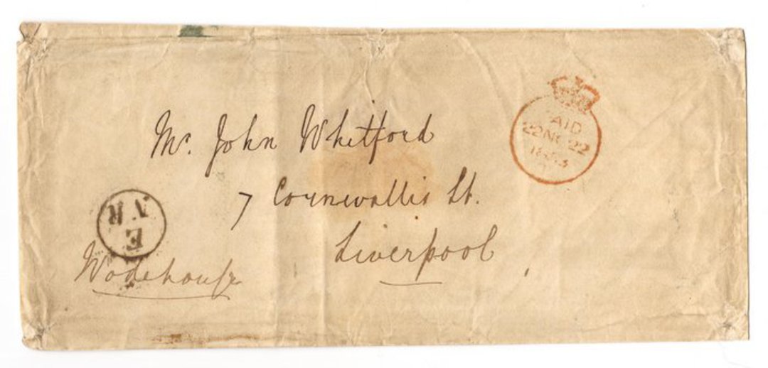 GREAT BRITAIN 1853 London to Liverpool. Red Official Paid Handstamp. E/NR in circle. - 131746 - PostalHist image 0