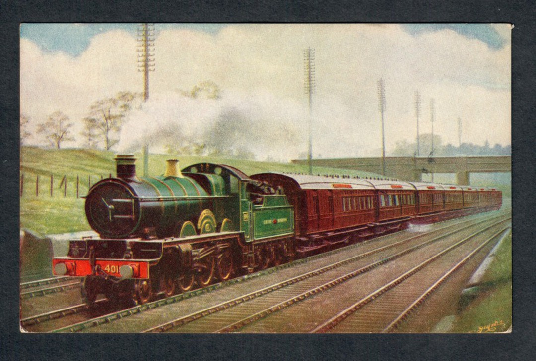 Coloured postcard of Cornish Riviera Express. - 40521 - Postcard image 0