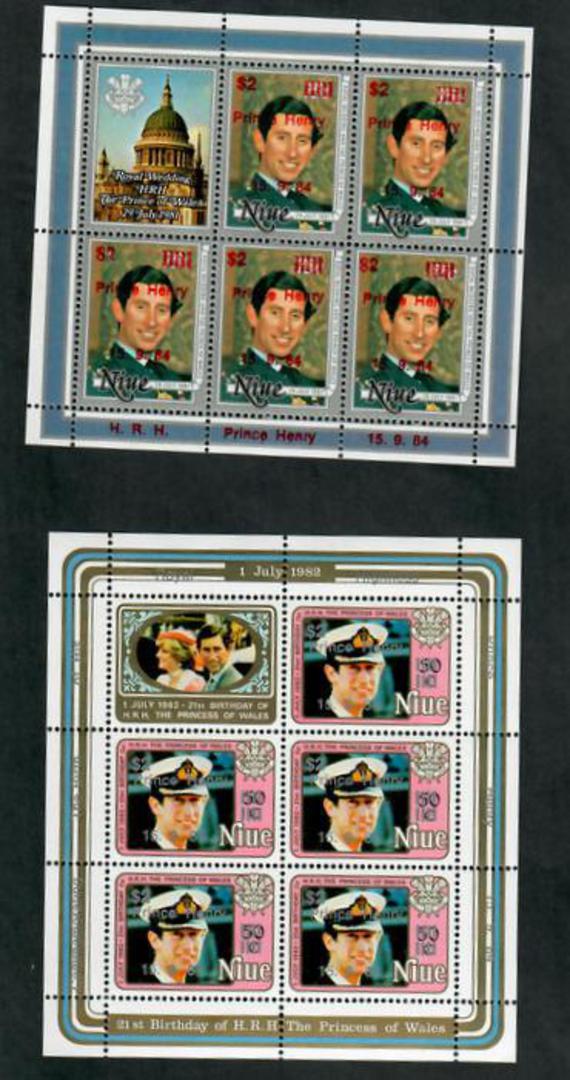 NIUE 1984 Birth of Prince Henry. Set of 2 miniature sheets. - 51005 - UHM image 0