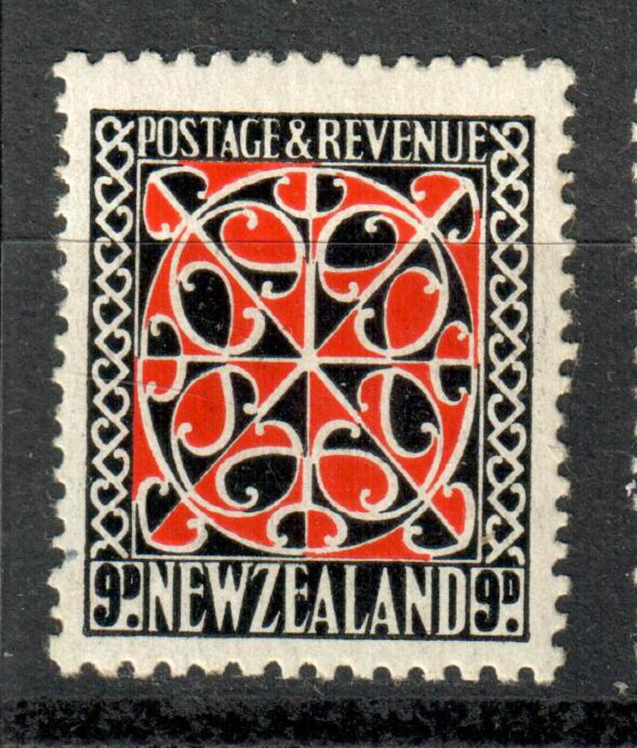 NEW ZEALAND 1935 Pictorial 9d Scarlet and Jet-Black. Smaller design. Single watermark. - 75193 - UHM image 0