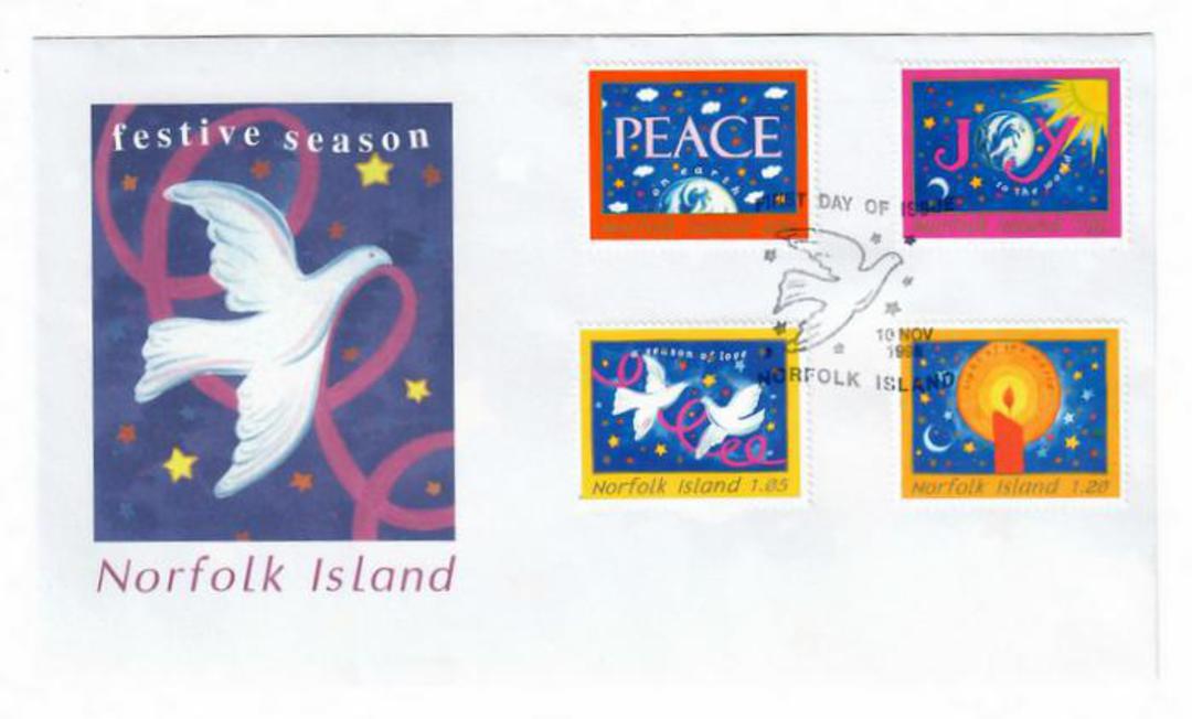 NORFOLK ISLAND 1998 Christmas. Set of 4 on first day cover. - 30511 - FDC image 0