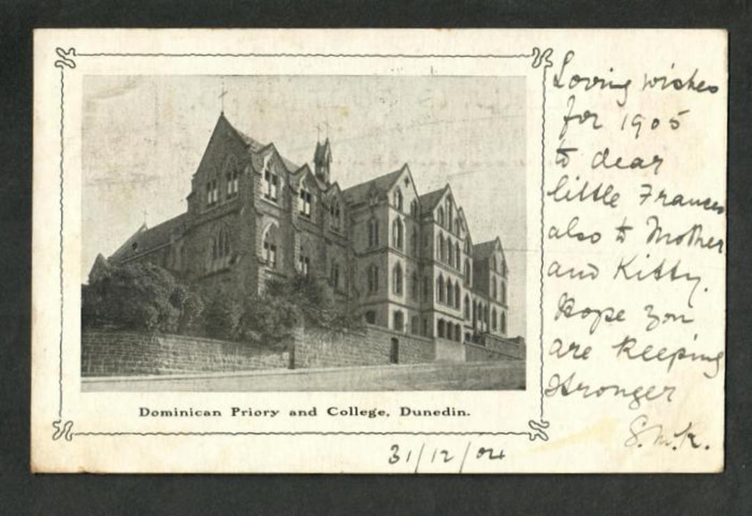 Early Undivided Postcard of Dominican Priory and College Dunedin. Posted 1904. - 49193 - Postcard image 0