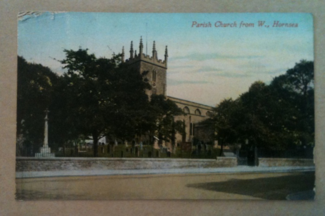 Coloured postcard of Parish Church Hornsea. - 242581 - Postcard image 0