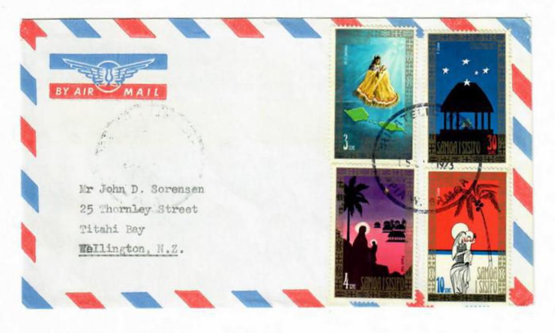 SAMOA 1973 Christmas. Set of 4 on first day cover. - 32111 - FDC image 0