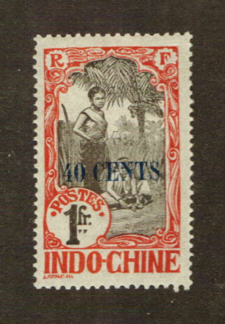 INDO-CHINA 1919. 40c on 1fr. A fresh and wellcentred copy with good perfs. - 71269 - UHM image 0