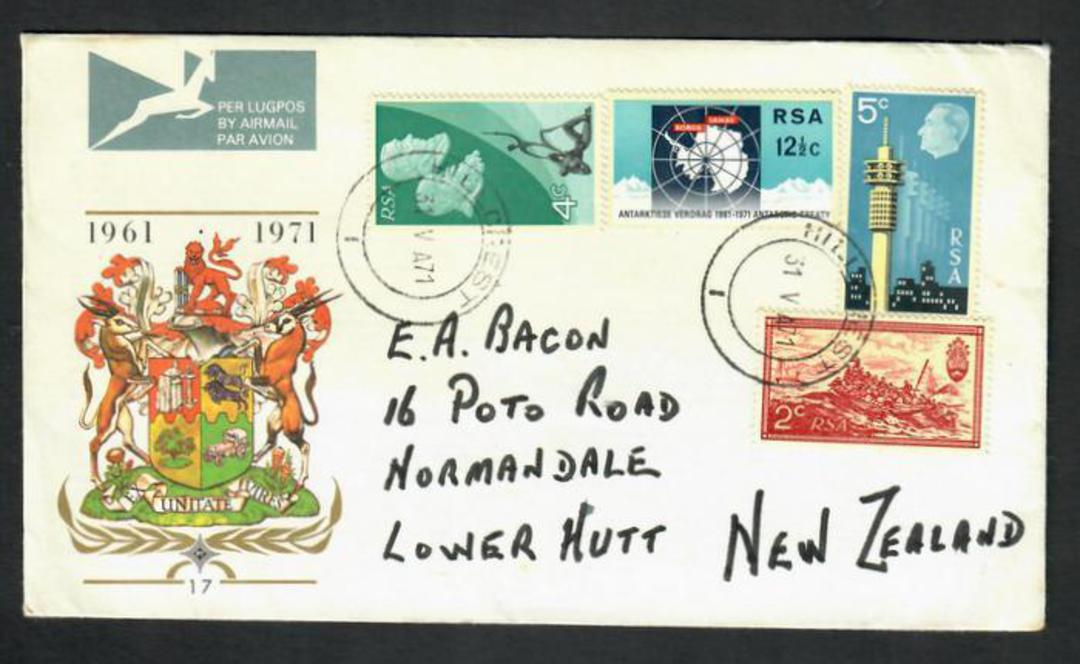 SOUTH AFRICA 1971 Stamp Exhibition and antarctic Treaty. Set of 2 on first day cover. - 31980 - FDC image 0