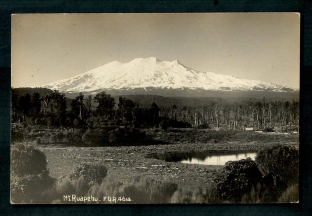 Real Photograph by Radcliffe of Mt Ruapehu. - 46802 - Postcard image 0