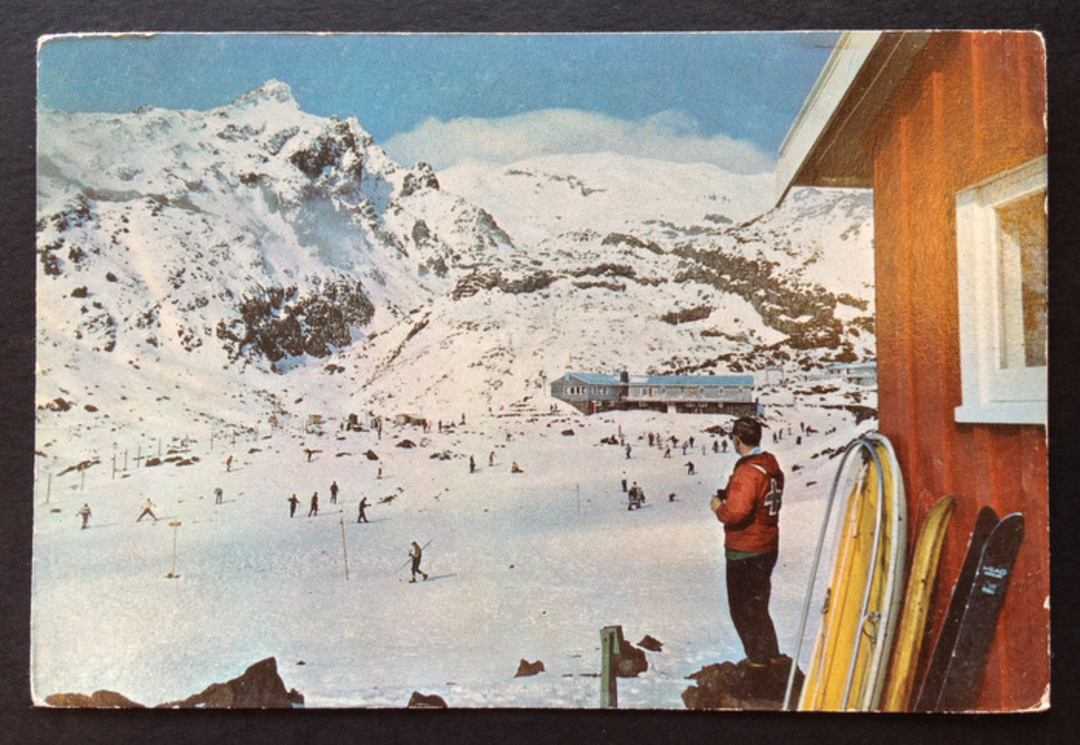 Modern Coloured Postcard by Gladys Goodall of the Staicase The Pinnacles Mt Ruapehu. - 444214 - Postcard image 0