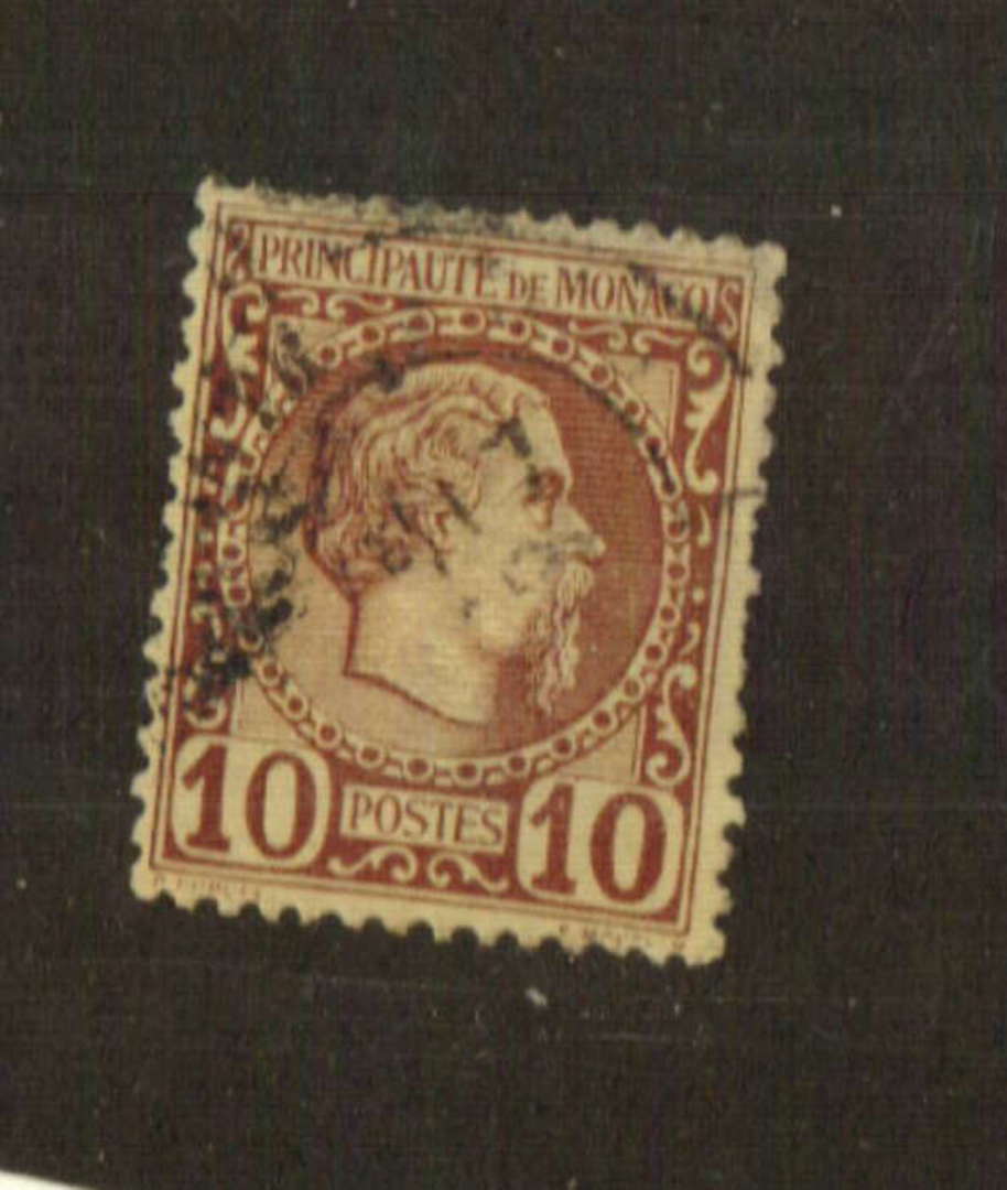 MONACO 1885 Definitive 10c Red-Brown. Good perfs. - 78904 image 0