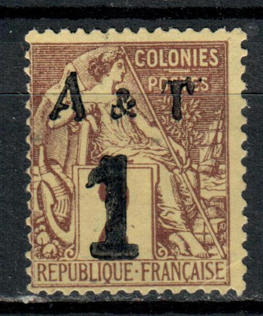 ANNAM and TONGKING 1888 Definitive Surcharge on French Colonies 1c on 2c Brown on buff. - 72391 - Mint image 0