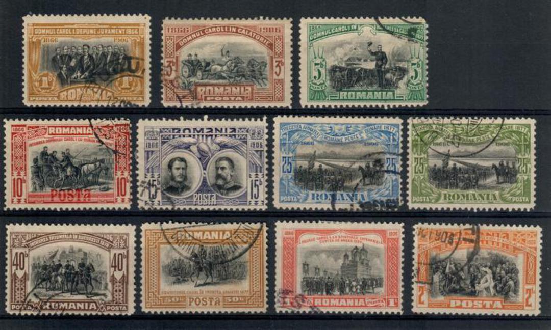 ROUMANIA 1906 Forty Years Rule of the Prince and King. Set of 10. - 20375 - Used image 0