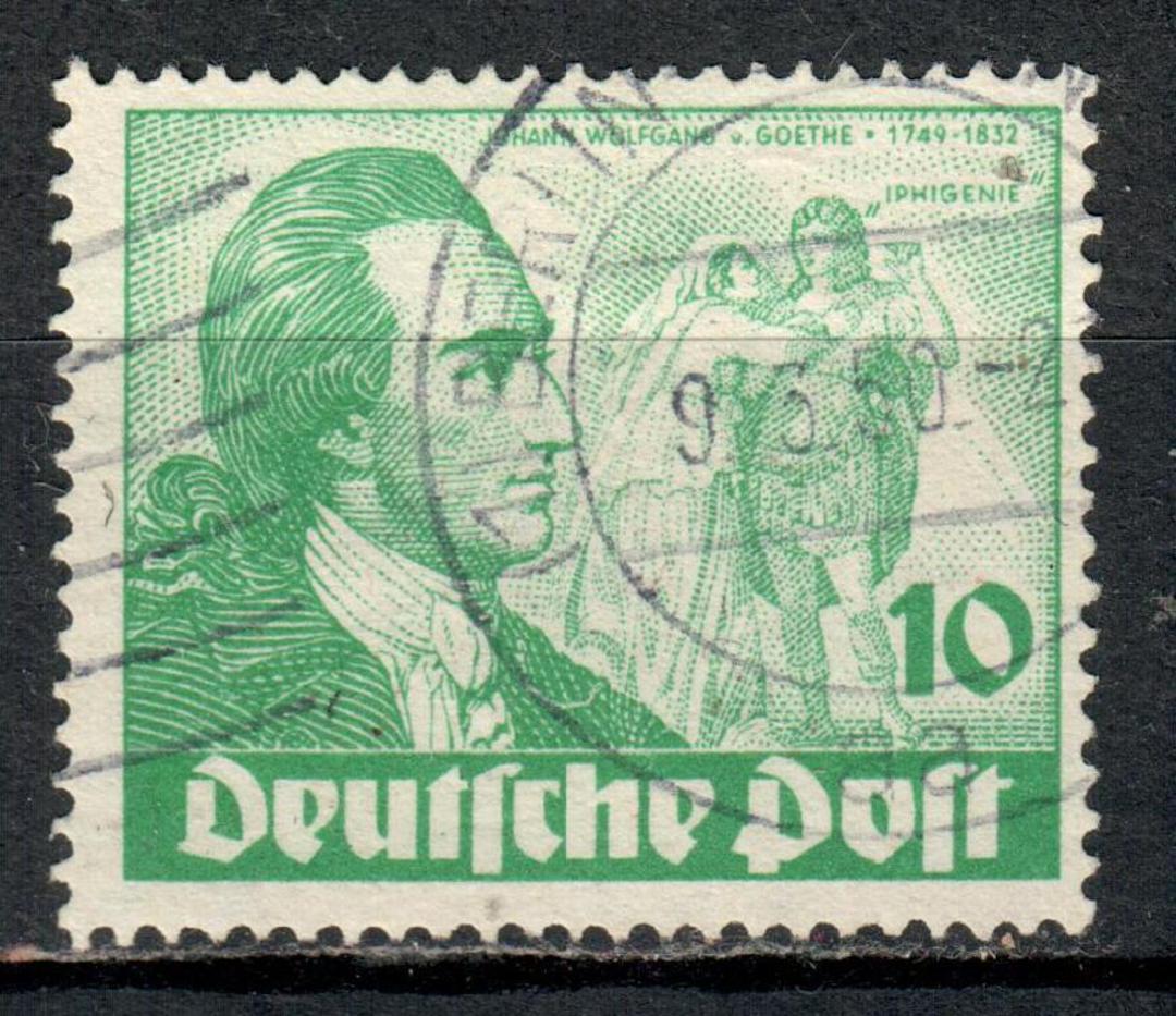 WEST BERLIN 1949 Bicentenary of the Birth of Goethe 10pf Green. - 71503 - Used image 0