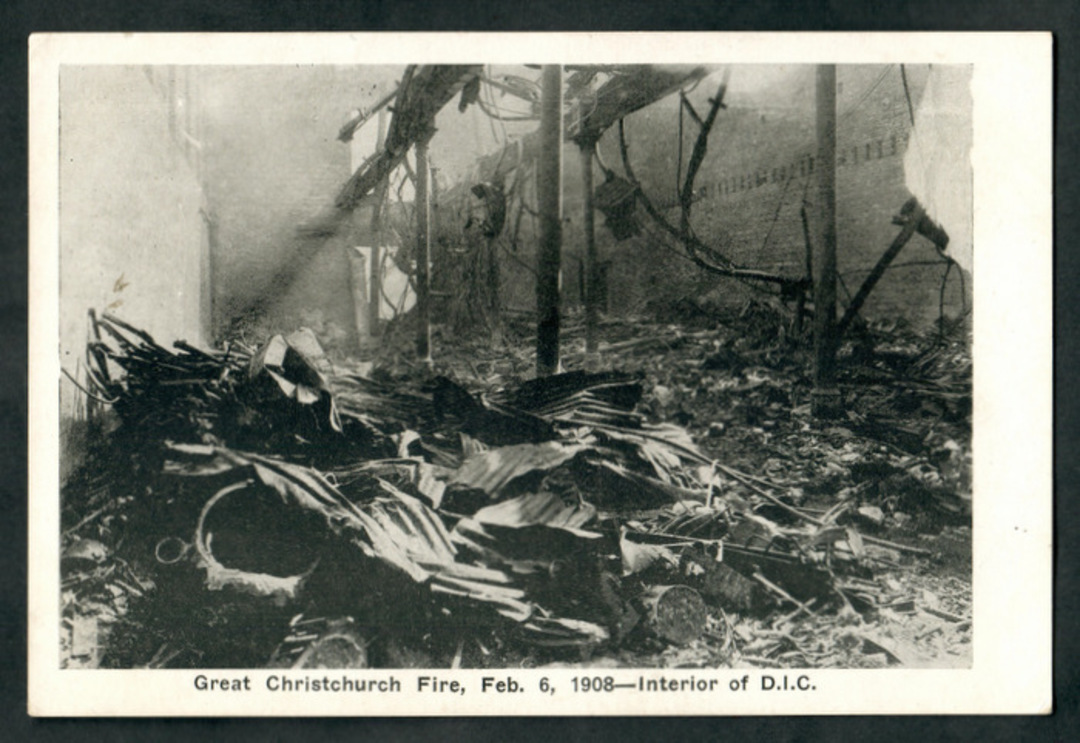 Postcard of the Great Christchurch Fire, Feb.6 1908--- Interior of DICSmith & Antony Limited series. In excellent condition. - 4 image 0