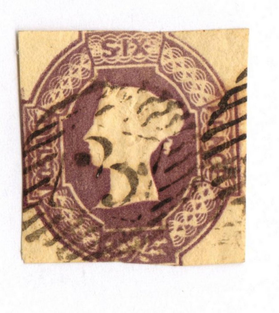 GREAT BRITAIN 1847 6d Dull Lilac. Cut square. A good shape but just touching on three sides. Nice postmark. Attractive. - 70435 image 0