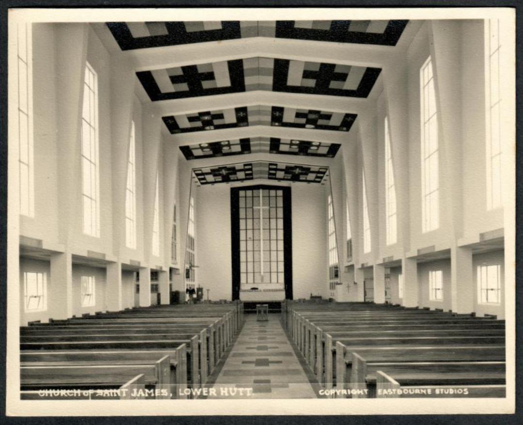 LOWER HUTT Interior of the Church of StJames. Real Photograph - 47348 - Postcard image 0