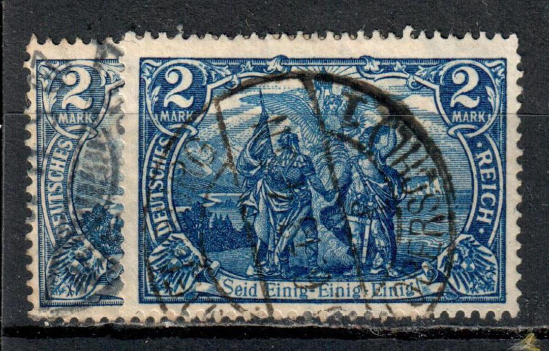 GERMANY 1905 Definitive 2m Bright Blue and 2m Gray Blue. - 75476 - Used image 0