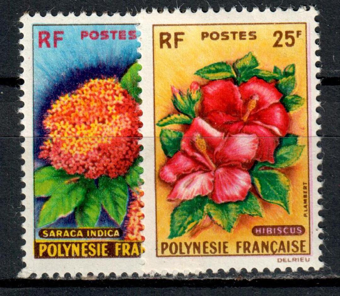 FRENCH POLYNESIA 1962 Flowers. Set of 2. - 72343 - LHM image 0