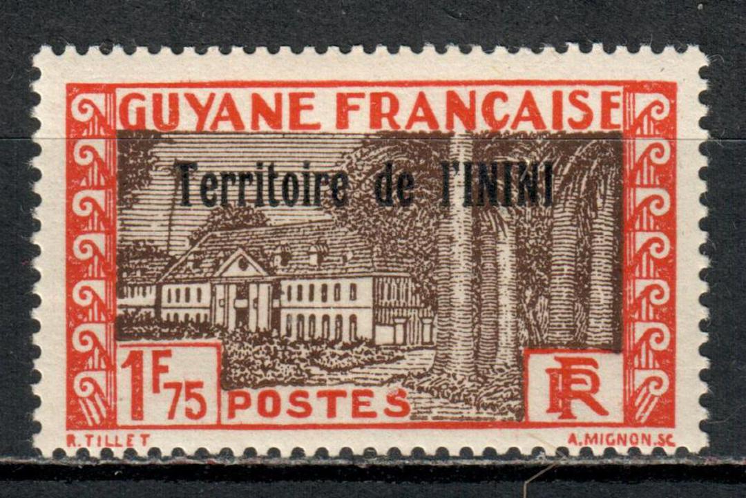 ININI 1932 Definitive 1f75 Chocolate and Carmine. The highest catalogued item in the set. - 73734 - UHM image 0