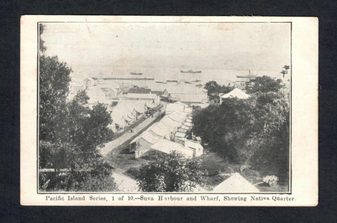 FIJI Postcard of Suva Harbour and Wharf showing Native Quarter. - 243844 - Postcard image 0
