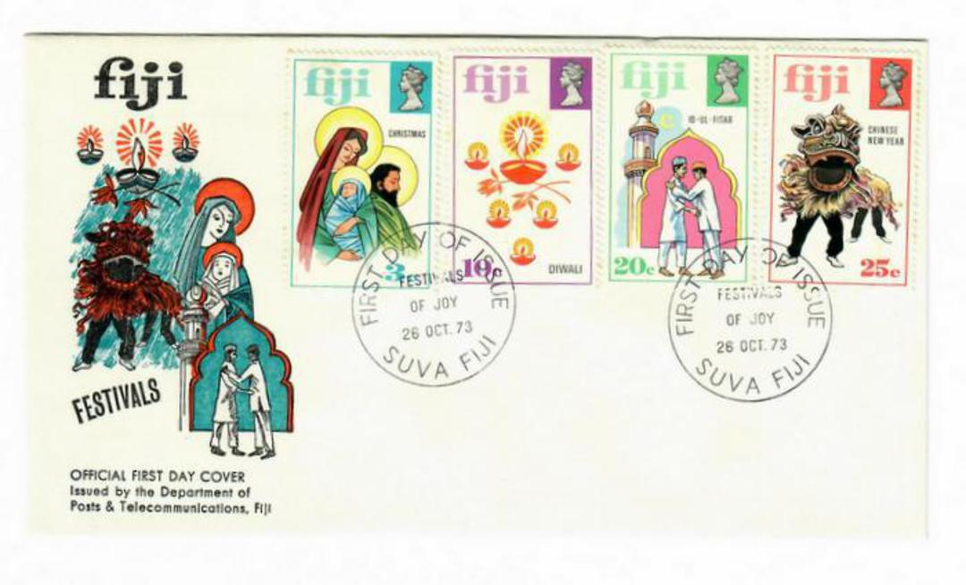 FIJI 1973 Festivals. Set of 4 on first day cover. - 32132 - FDC image 0