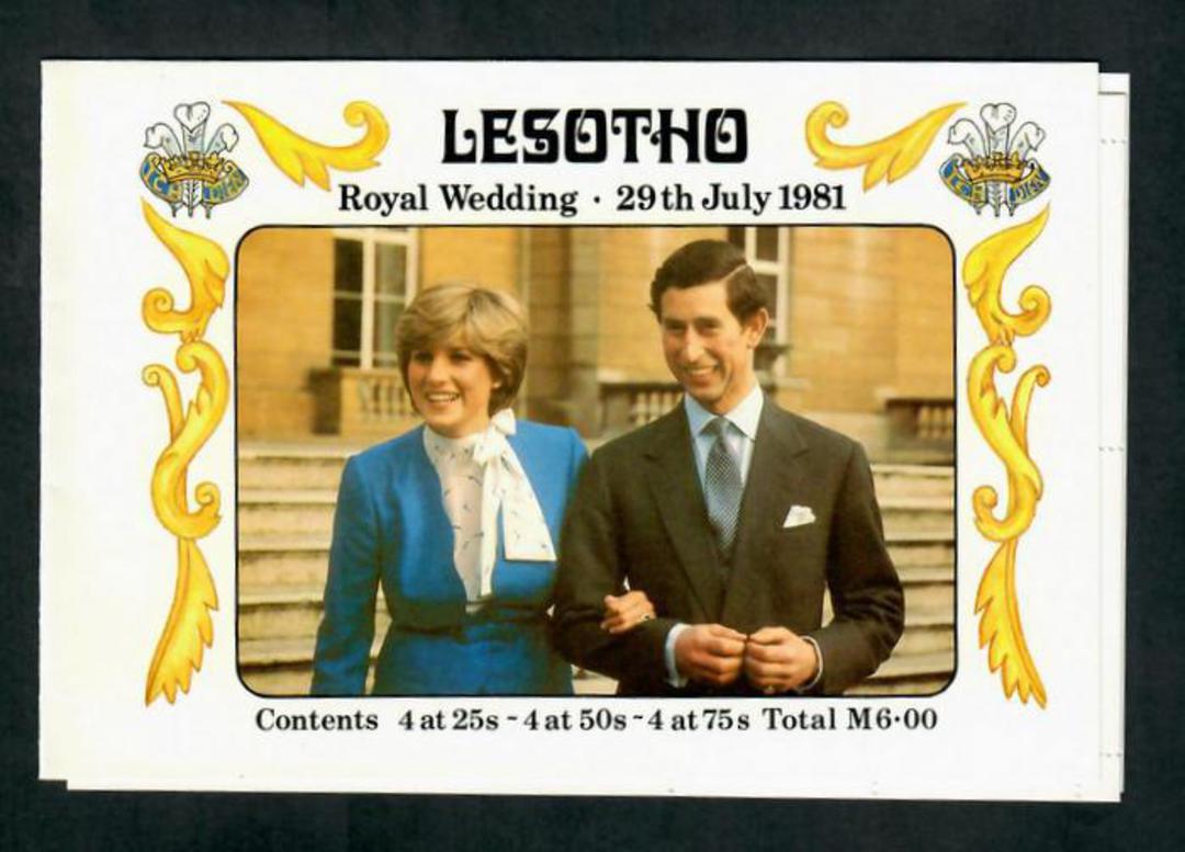 LESOTHO 1981 Royal Wedding of Prince Charles and Lady Diana Spencer. Stamp Booklet stapled ( but the staples were missed). Both image 0