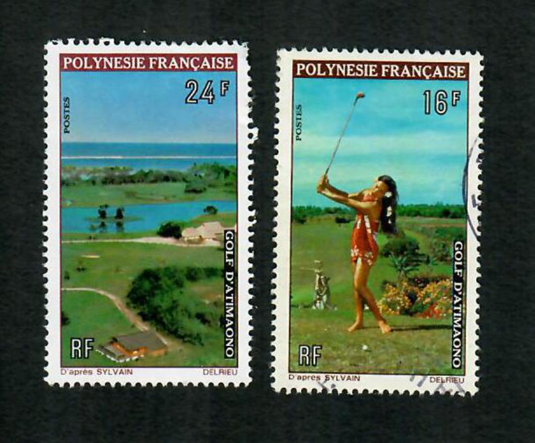 FRENCH POLYNESIA 1974 Atimaono Golf Course. Set of 2. - 91681 - VFU image 0