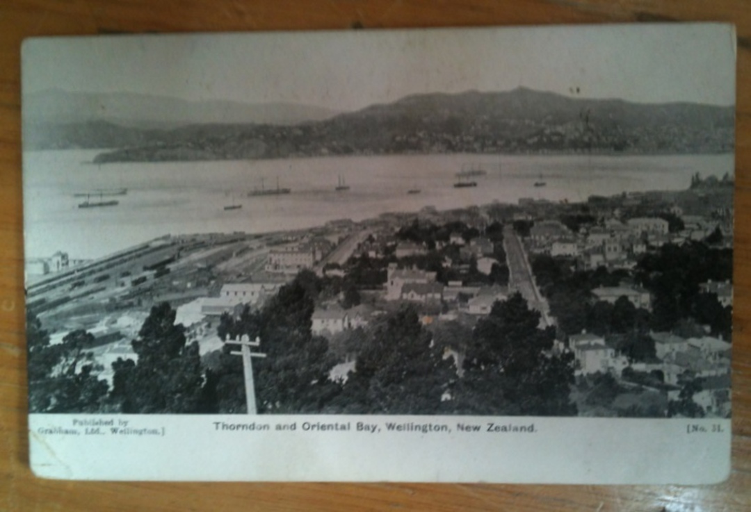 Postcard of Thorndon and Oriental Bay Wellington. - 47704 - Postcard image 0