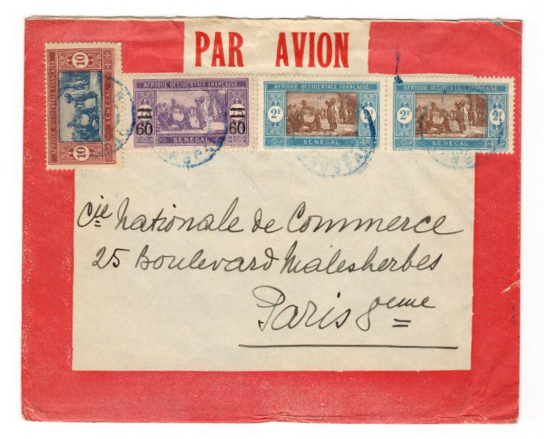 SENEGAL 1933 Airmail Letter from Dakar to Paris. - 537517 - PostalHist image 0