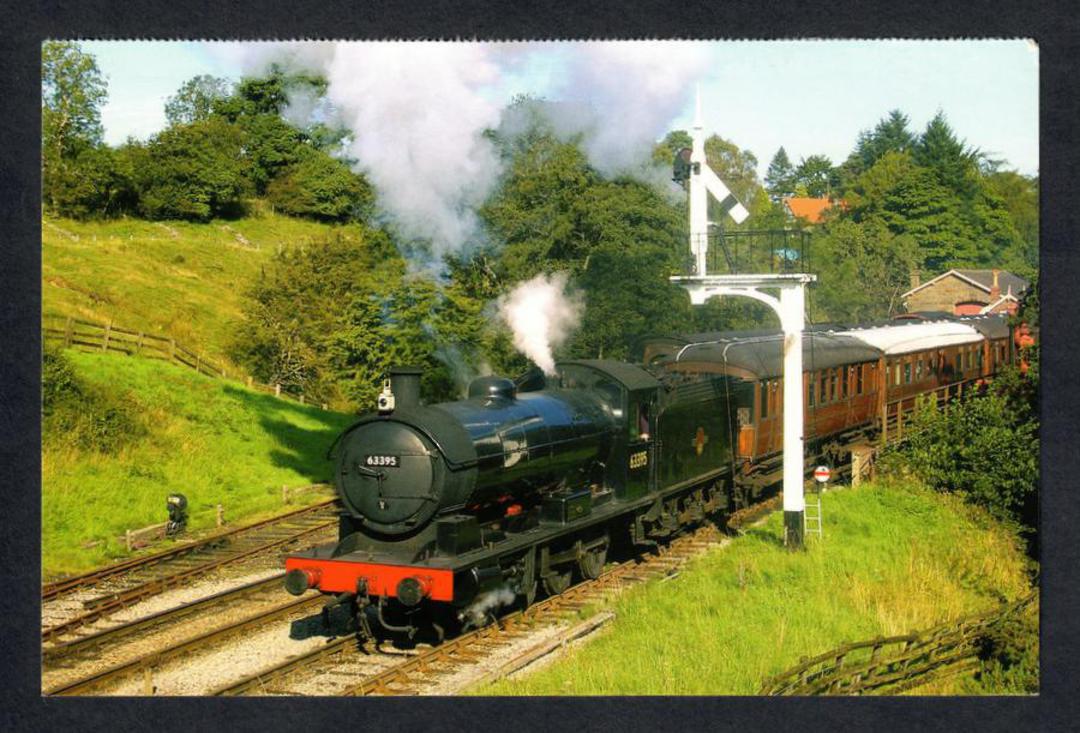 GREAT BRITAIN Modern Coloured Postcard of LNER Q6 0-8-0 63395 leaving Goathland for Pickering. - 444744 - Postcard image 0