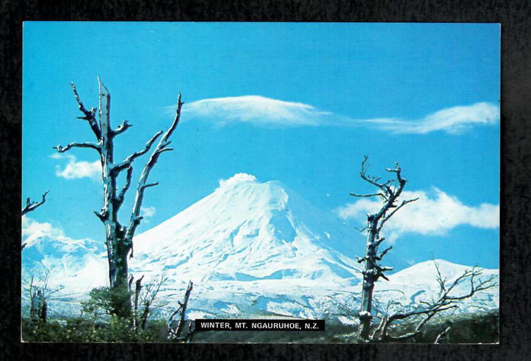 Modern Coloured postcard by PPL of Hastings of Mt Ngauruhoe in winter. - 446828 - Postcard image 0