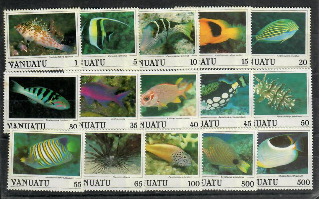 VANUATU 1987 Definitives. Fish. Set of 15. - 21763 - UHM image 0